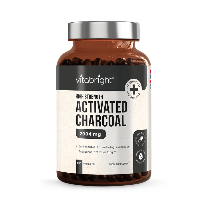 VitaBright Charcoal Capsules - 2004mg per Serving - 250 Capsules