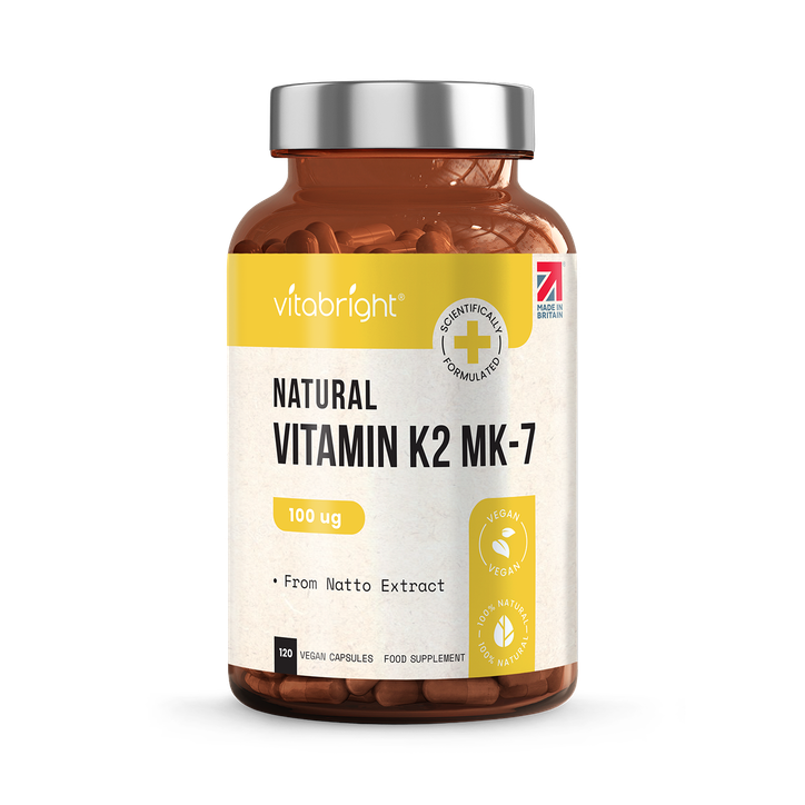 VitaBright Vitamin K2 MK7 from Natto Extract 100mcg - 120 Capsules