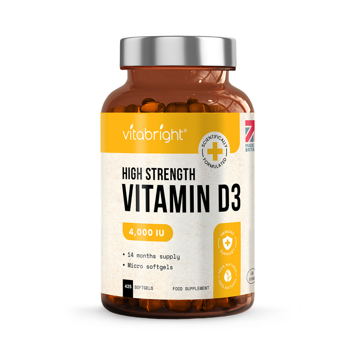 VitaBright Vitamin D3 4000 IU 100ug - 425 Micro Softgels