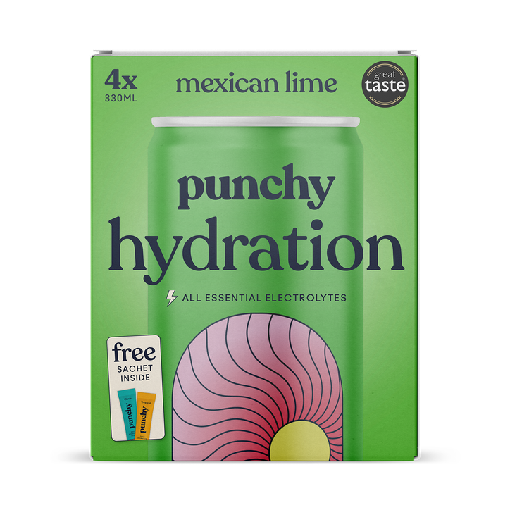 Punchy Hydration Mulitpack Lemon & Lime 4 x 330 ml