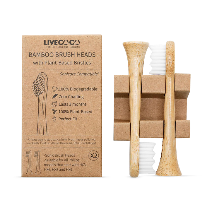LiveCoco Philips Sonicare compatible Electric Brush Heads  2Pack