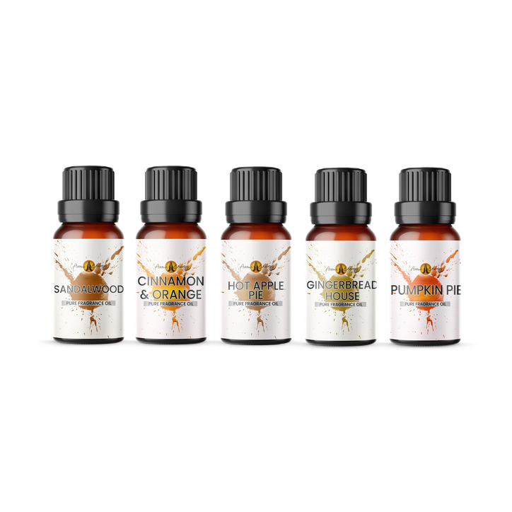 Autumn Fragrance Oil Set - 5 x 10ml Scents For Fall / Winter