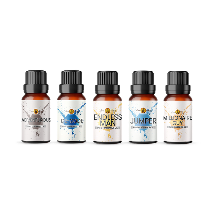 For Him Mens Fragrance Oil Set - 5 x 10ml Bottles / Fragrances