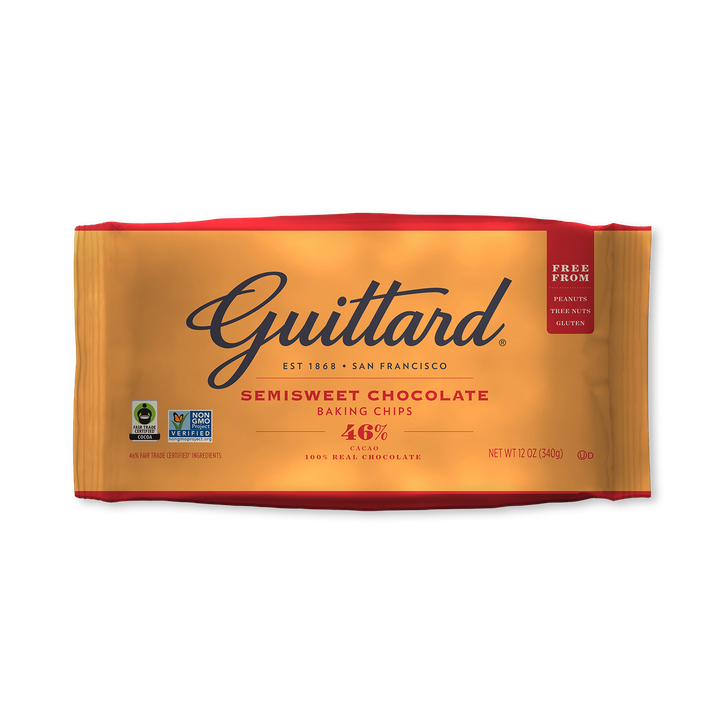 Guittard Chocolate 46% Semisweet Chocolate Baking Chips - Allergen Free 1 x340g