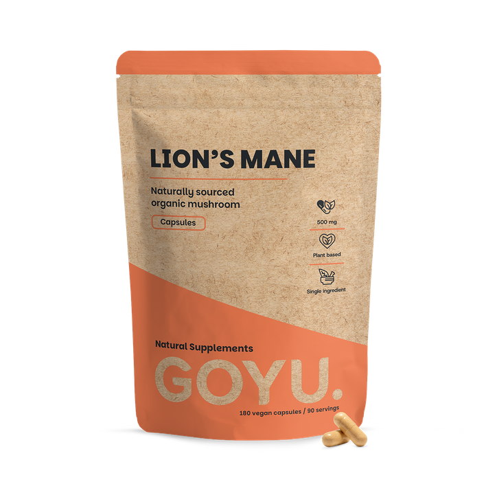 GOYU Lion's Mane Capsules 500mg Organic - 60 Capsules