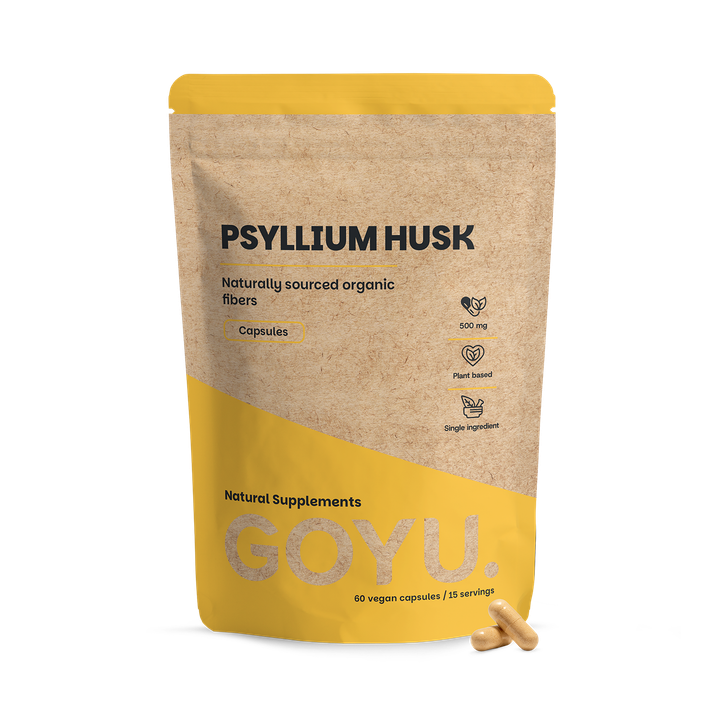 GOYU Psyllium Husks Capsules 500mg Organic - 60 Capsules