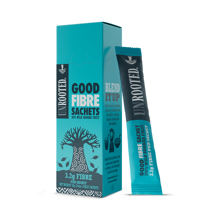 UNROOTED Good Fibre Baobab Fruit Powder Sachets x7 - 7 Sachets