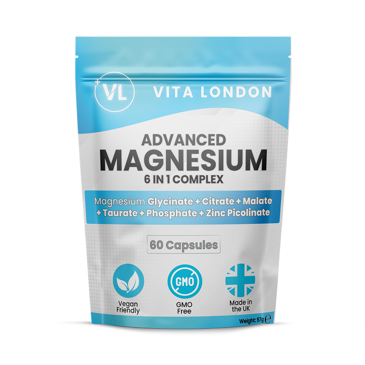 Magnesium 6 in 1 Complex Bisglycinate, Citrate, Malate 1500mg  60 Capsules