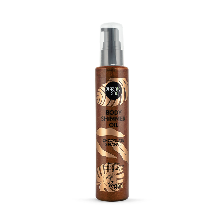 Organic Shop Body Shimmer Oil Chocolate & Mango 100ml