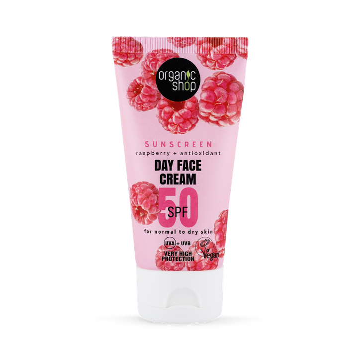 Organic Shop Sunscreen Day Face Cream 50 SPF Normal to dry skin 50ml