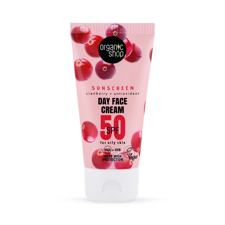 Organic Shop Sunscreen Day Face Cream 50 SPF Oily skin 50ml