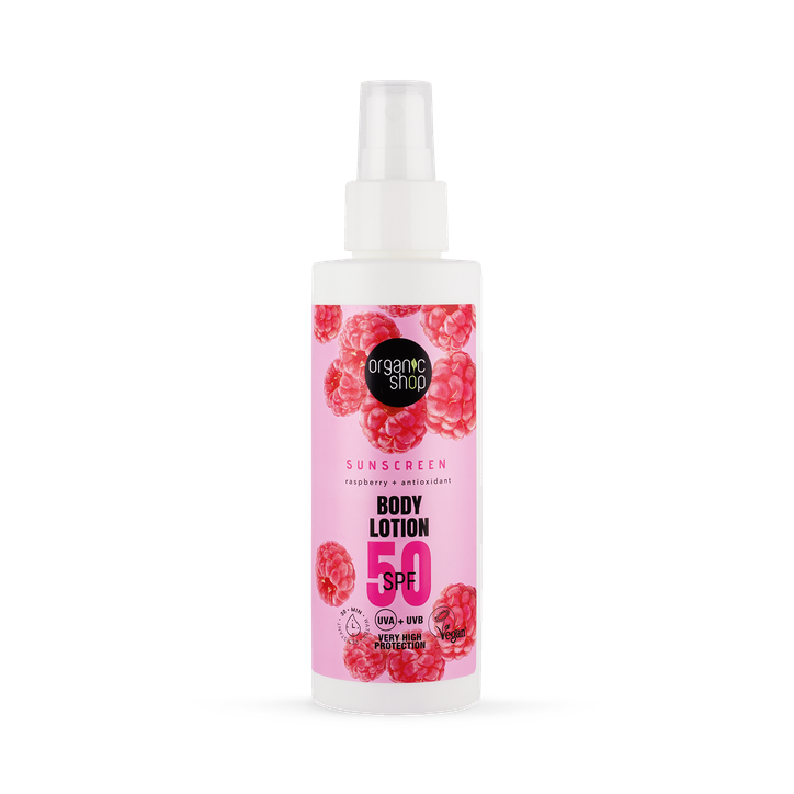 Organic Shop Sunscreen Body Lotion 50 SPF 150ml