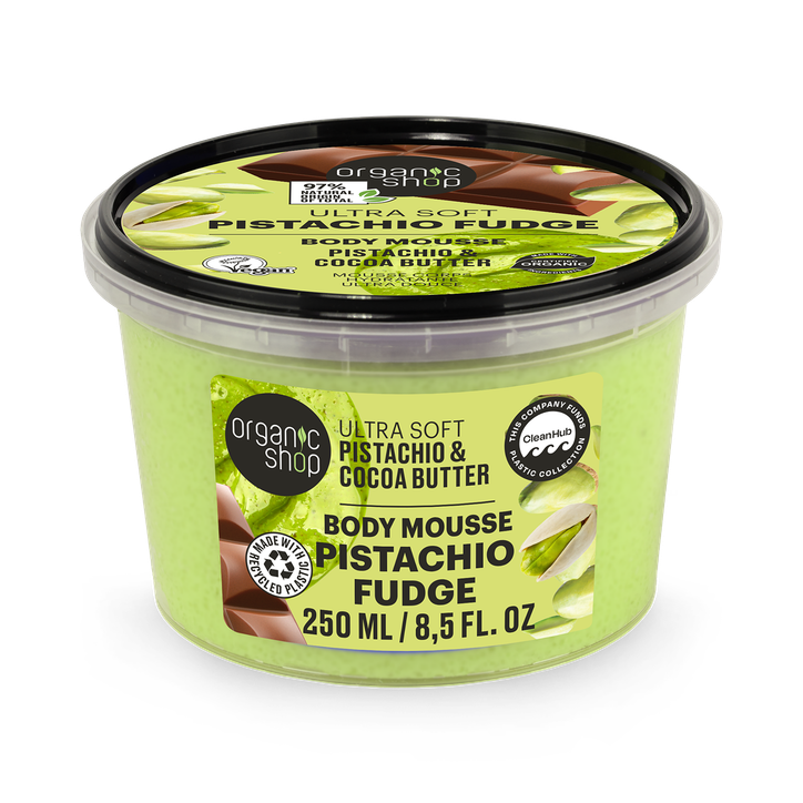 Organic Shop Ultra Soft Pistachio Fudge (Dubai Chocolate) Body Mousse Pistachio & Cocoa 250ml