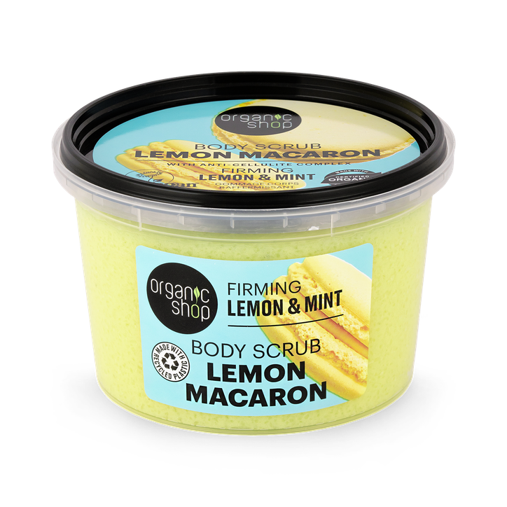 Organic Shop Firming Lemon Macaron Body Scrub Lemon & Mint 250ml