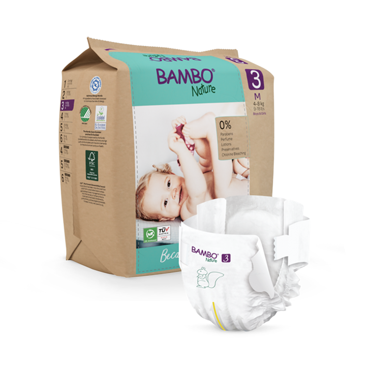 Bambo Nature Nappies Size 3 4-8kg 28 Pack