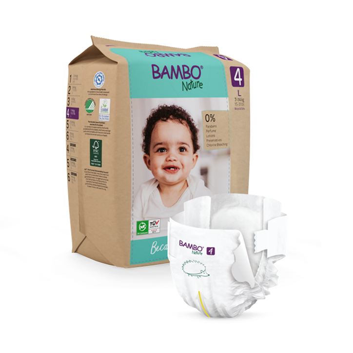 Bambo Nature Nappies Size 4 7-14kg 24 Pack
