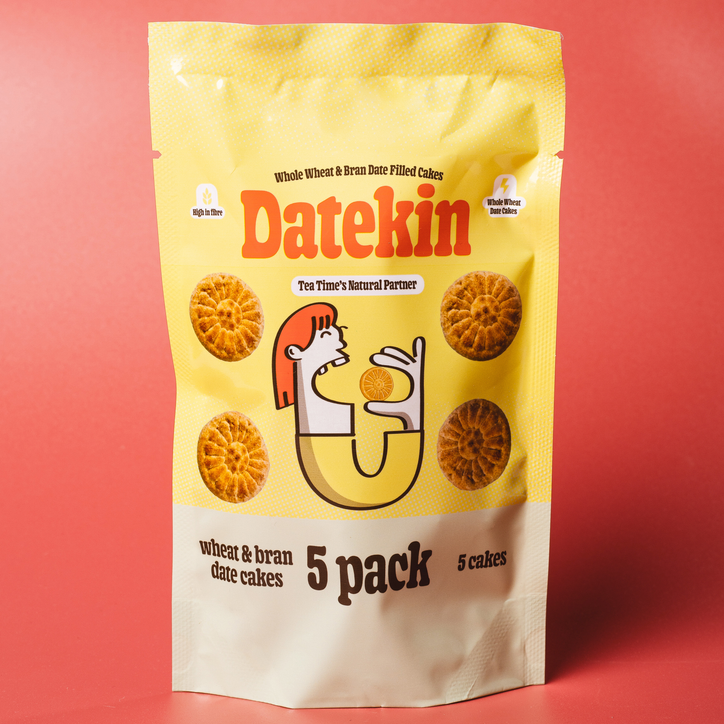 Datekin Date Filled Whole Wheat & Bran Cakes 5 x 18g Cakes