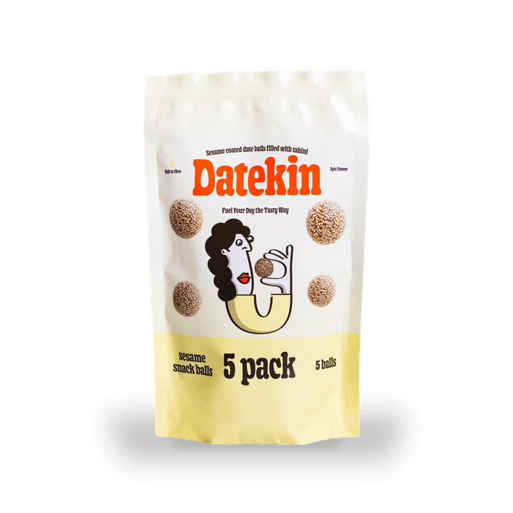 Datekin Sesame Coated Date Balls Filled with Tahini 5 x 15g