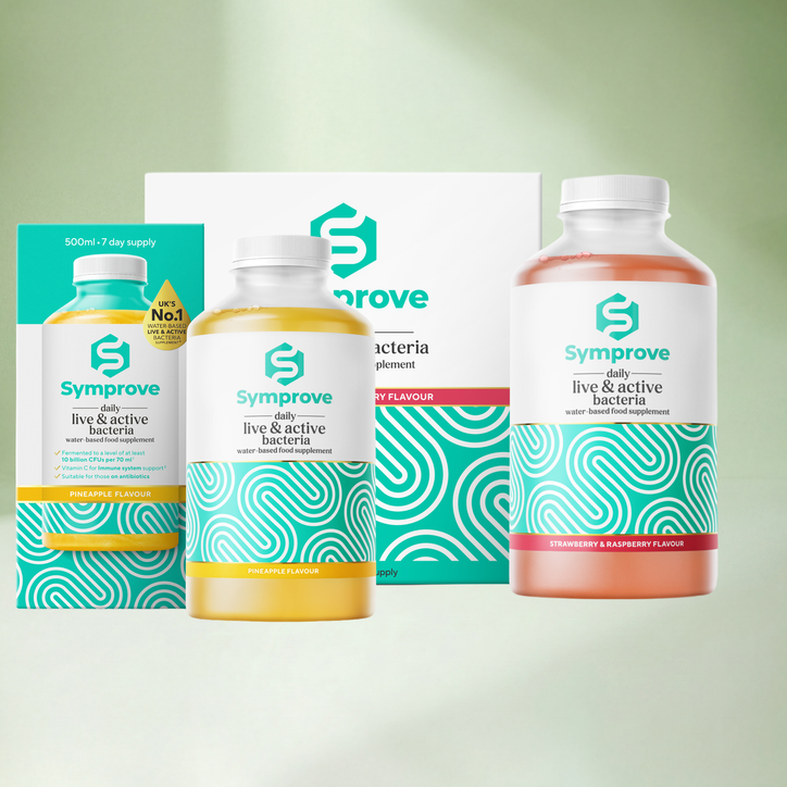 Symprove Live & Active Bacteria Drink 4 x Strawberry & Rasberry 500ml 1 x Pineapple 500ml Bundle
