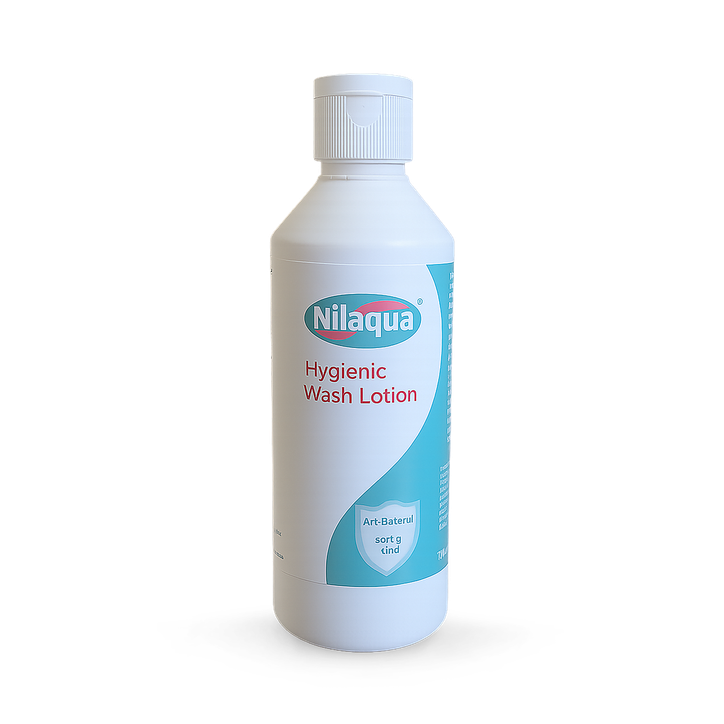 Nilaqua Hygienic Wash Lotion, Hair & Body Wash With Anti Bacterial Properties for Sensitive Skin, Hospitals, Care Homes 500ml
