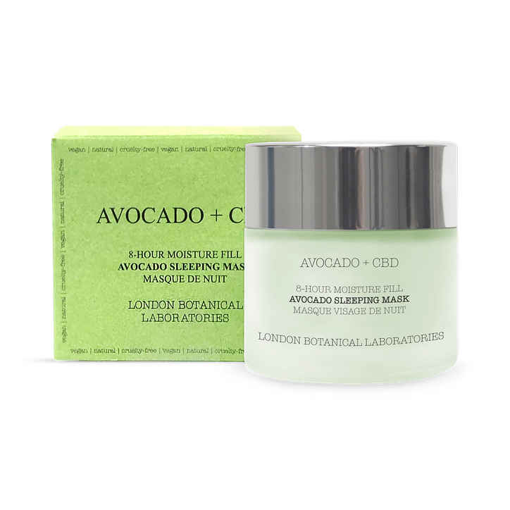 London Botanical Laboratories  London Botanical Laboratories  Avocado + CBD | 8-Hour Moisture Fill Avocado Sleeping Mask 50ml