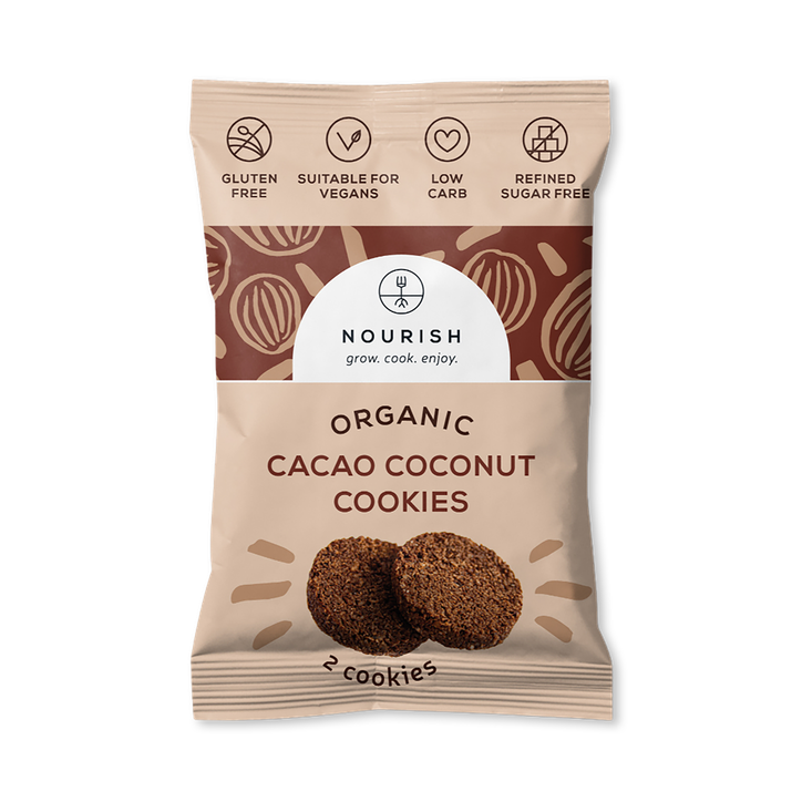 Nourish Organic Cacao Coconut Cookies x 2