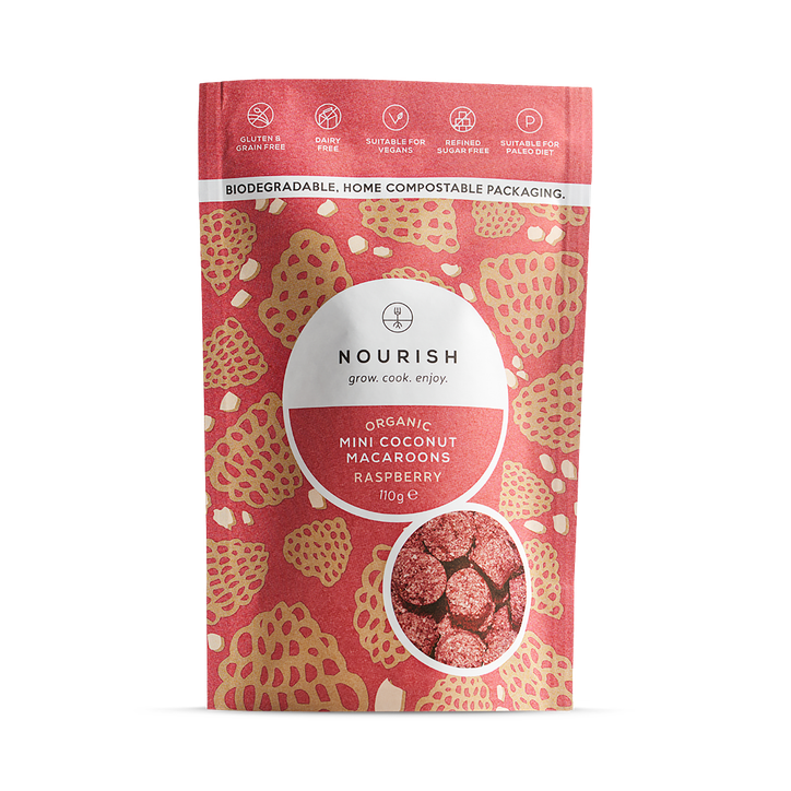 Nourish Grow Cook, Organic Raspberry Macaroons