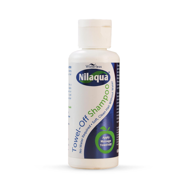 Nilaqua Towel off Shampoo 100ml, Non Rinse with Vitamin E, No Water - Rinse free hair washing