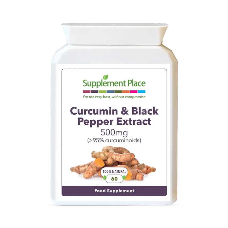 Supplement Place Curcumin & Black Pepper Capsules | 500mg | 95% Curcuminoids | 60 Capsules