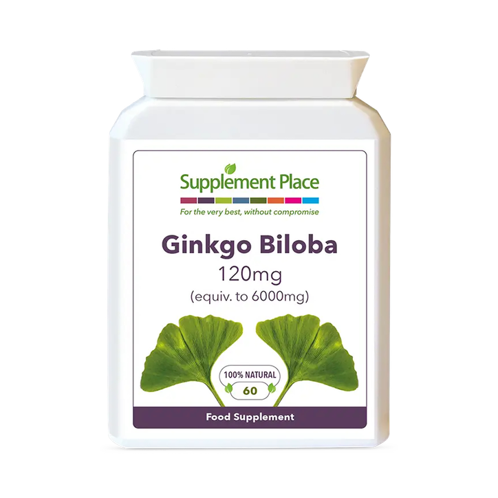 Supplement Place Ginkgo Biloba 120mg | Equivalent to 6,000mg | 60 Capsules