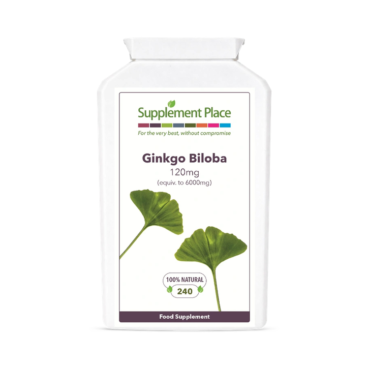 Supplement Place Ginkgo Biloba 120mg | Equivalent to 6,000mg | 240 Capsules