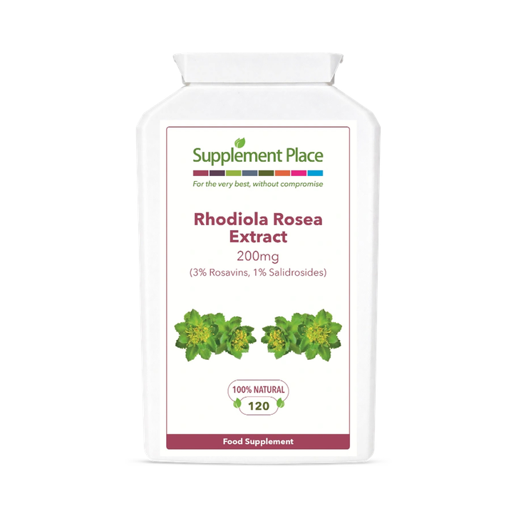 Supplement Place Rhodiola Rosea Root Extract | 200mg - 3% Rosavins | 120 Capsules