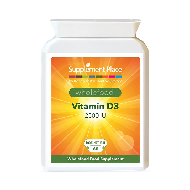 Supplement Place Wholefood Vitamin D3 2500IU/62.5μg | 60 Capsules