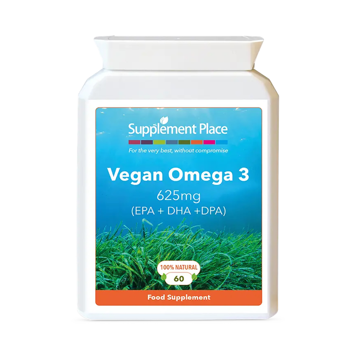 Supplement Place Vegan Omega 3 625mg | EPA+DHA+EPA | 60 Capsules