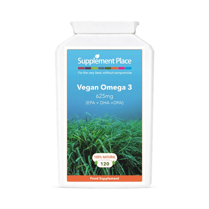 Supplement Place Vegan Omega 3 625mg | EPA+DHA+EPA | 120 Capsules