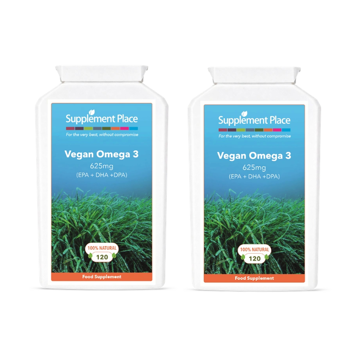 Supplement Place Vegan Omega 3 625mg | EPA+DHA+EPA | 240 Capsules