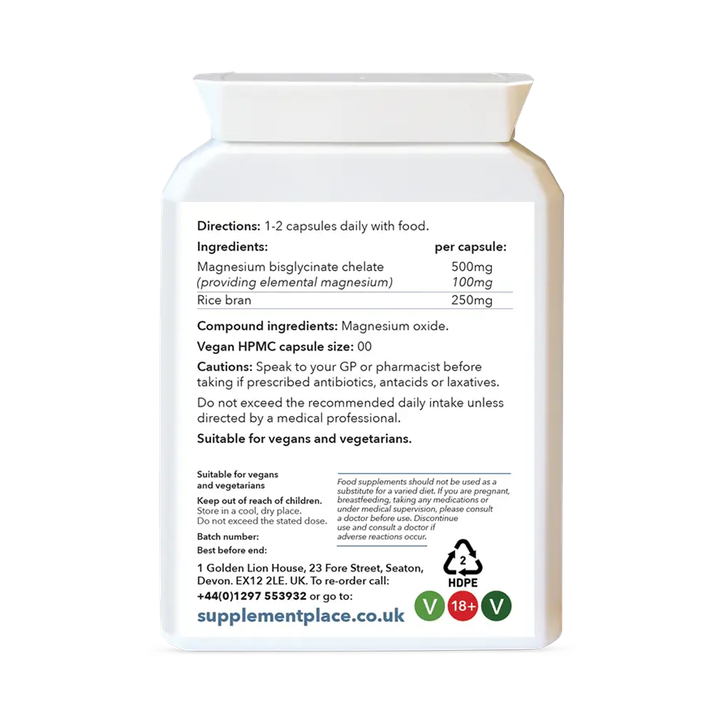 Supplement Place Magnesium Bisglycinate 500mg | 60 Capsules