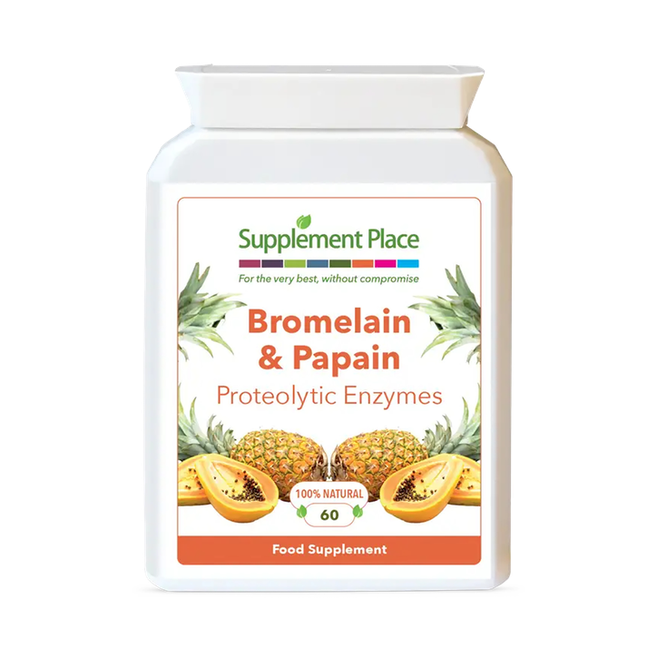 Supplement Place Bromelain & Papain Proteolytic Enzymes | 60 Capsules