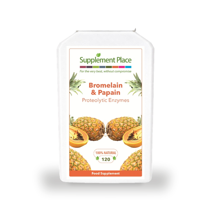 Supplement Place Bromelain & Papain Proteolytic Enzymes |120 Capsules