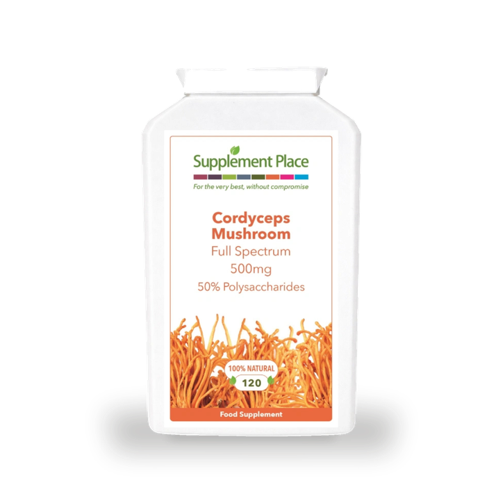 Supplement Place Lion's Mane Mushroom 500mg | 50% Polysaccharides | 120 Capsules