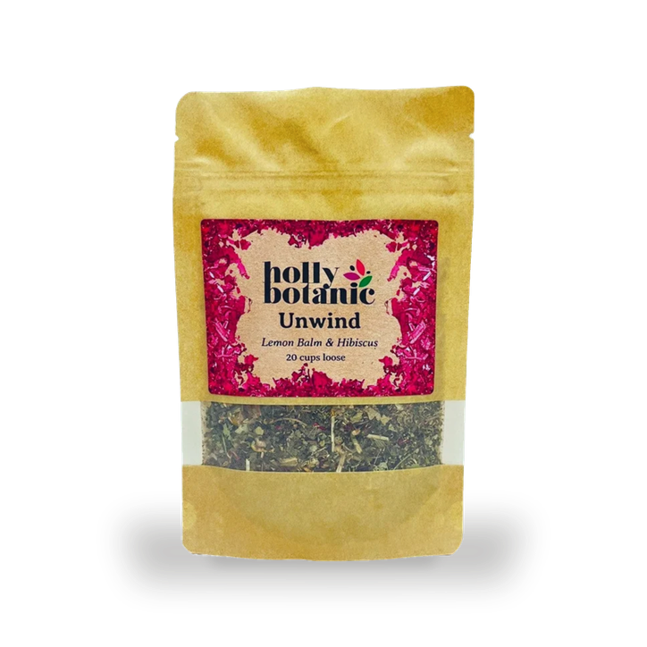Holly Botanic Unwind Tisane | Lemon Balm & Hibiscus | 20 Cup Loose