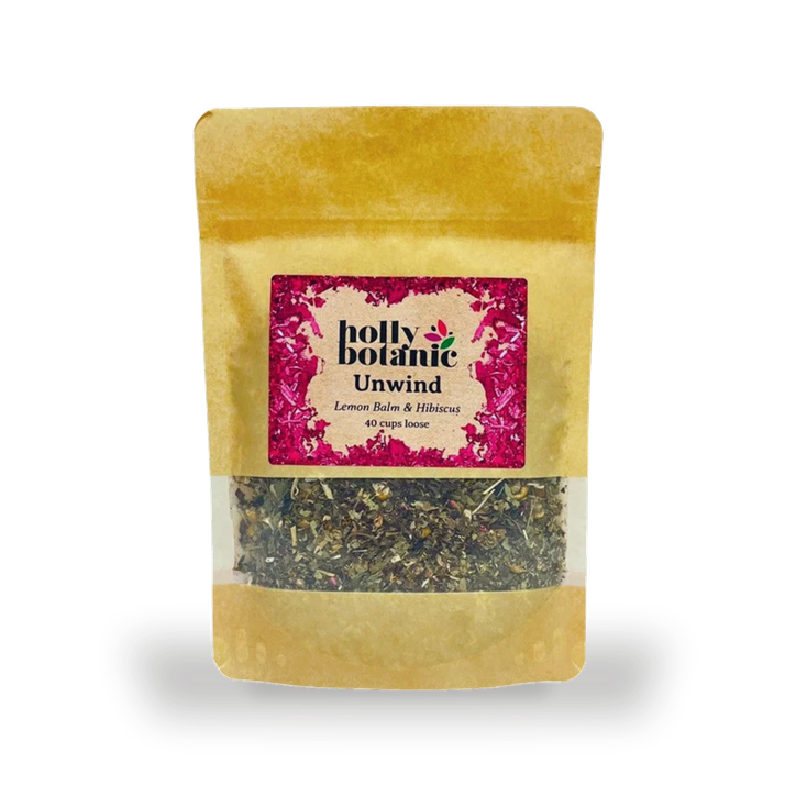 Holly Botanic Unwind Tisane | Lemon Balm & Hibiscus | 40 Cup Loose