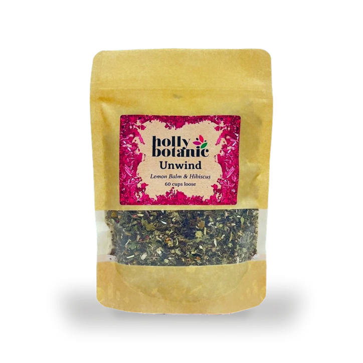 Holly Botanic Unwind Tisane | Lemon Balm & Hibiscus | 60 Cup Loose