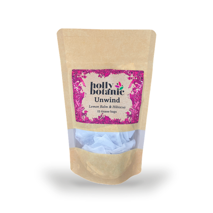 Holly Botanic Unwind Tisane | Lemon Balm & Hibiscus | 15 Tea Bags