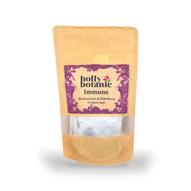 Holly Botanic Immune Tisane | Blackcurrant & Elderberry | 15 Tea Bags