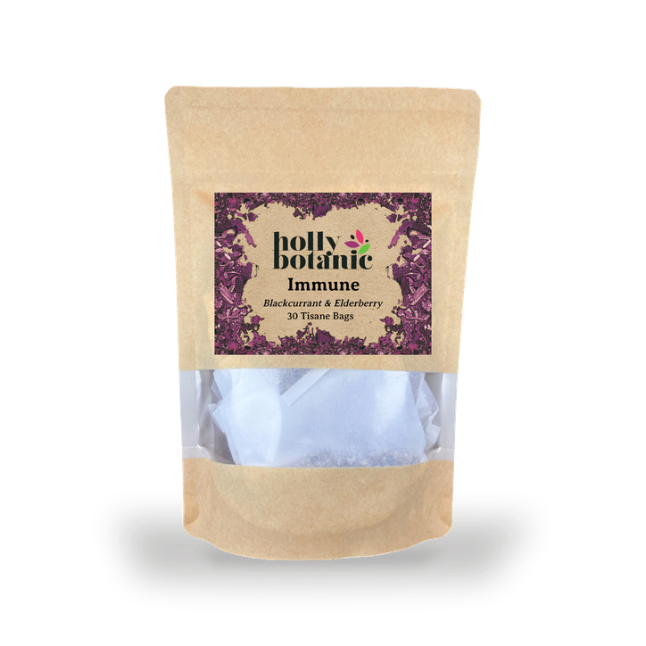 Holly Botanic Immune Tisane | Blackcurrant, & Elderberry | 30 Tea Bags