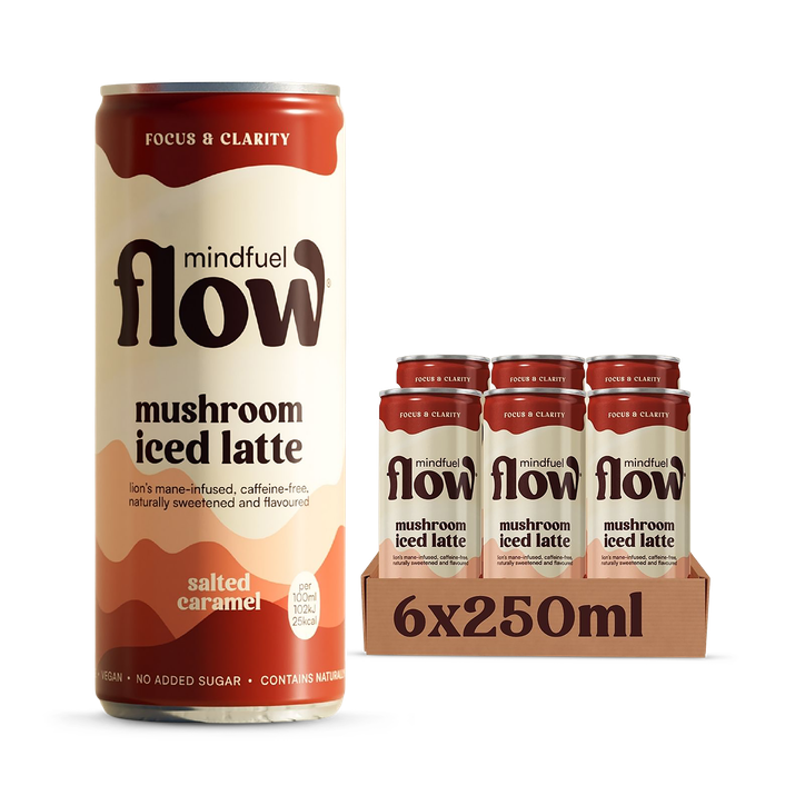 Mindfuel Flow Lion’s Mane Mushroom Oat Latte Salted Caramel 6 x 250ml