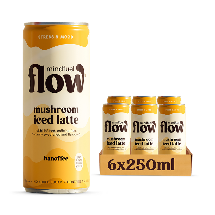 Mindfuel Flow Reishi Mushroom Oat Latte Banoffee 6 x 250ml