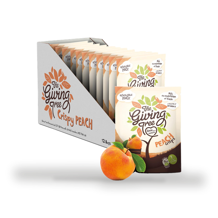 The Giving Tree Freeze Dried Peach Crisps 12 x 38g