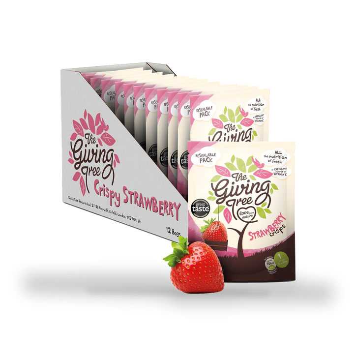 The Giving Tree Freeze Dried Strawberry Crisps 12 x 38g